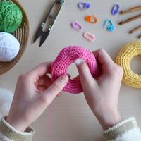 Crochet pyramid toy