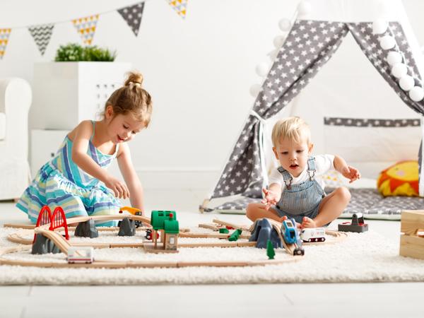 Children playing with toys